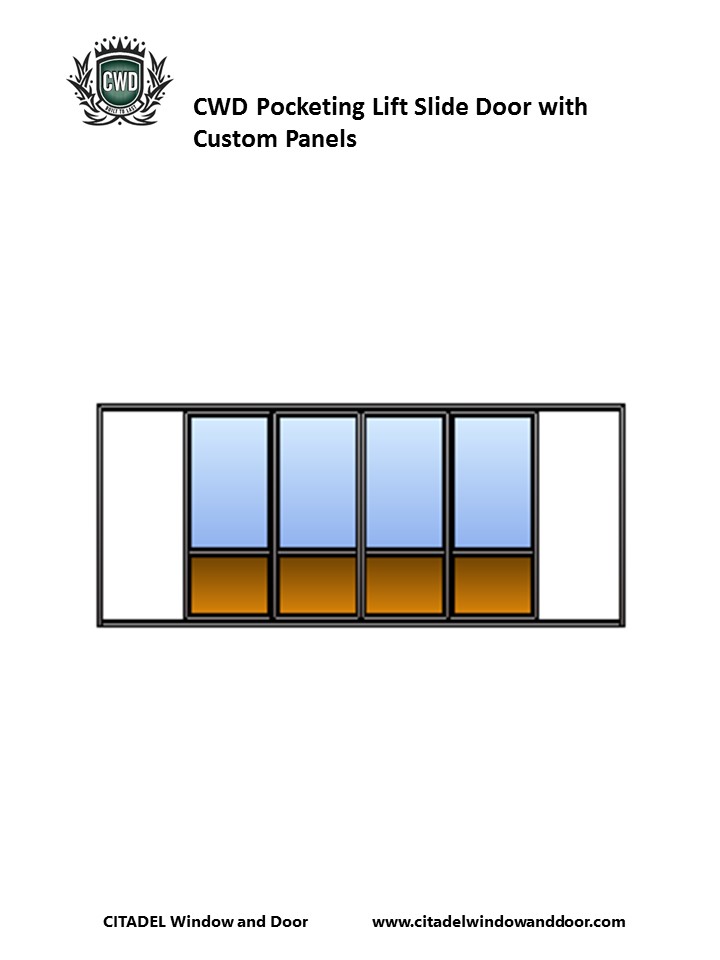 CWD Pocketing Lift-and-Slide Door With Custom Panels