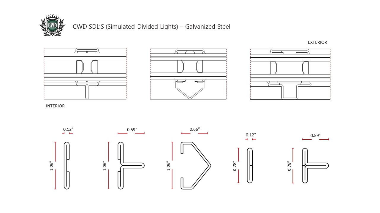 Citadel CWD Simulated Divided Lights For Thermally Broken Steel Windows And Doors